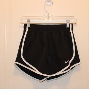 Nike Women's Black and White Athletic Shorts